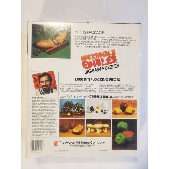 New in Box Incredible Edibles Puzzle Bread and Cheese 1000 PCs - Picture 3 of 5